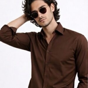Premium Shine Formal Shirt Brown
