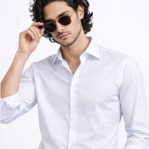 White Premium Shine Formal Shirt