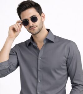Grey Premium Shine Formal Shirt