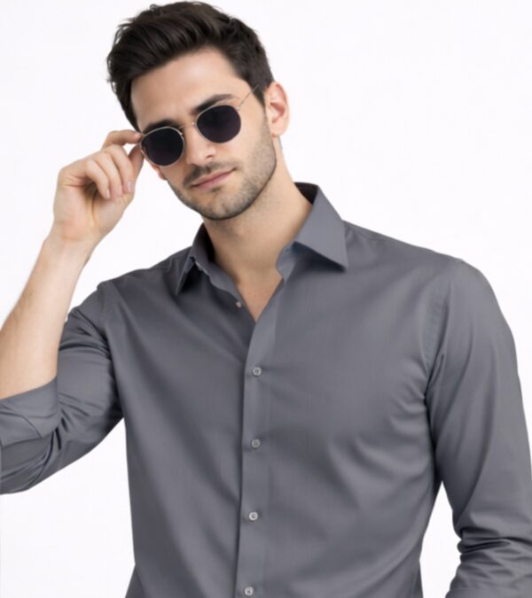 Grey Premium Shine Formal Shirt