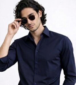 Navy Blue Premium Formal Shirt