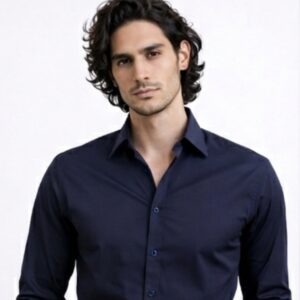 Navy Blue Premium Formal Shirt